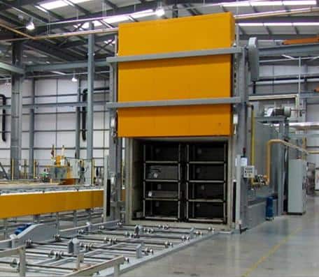 Aluminium ageing furnaces in aerospace industry